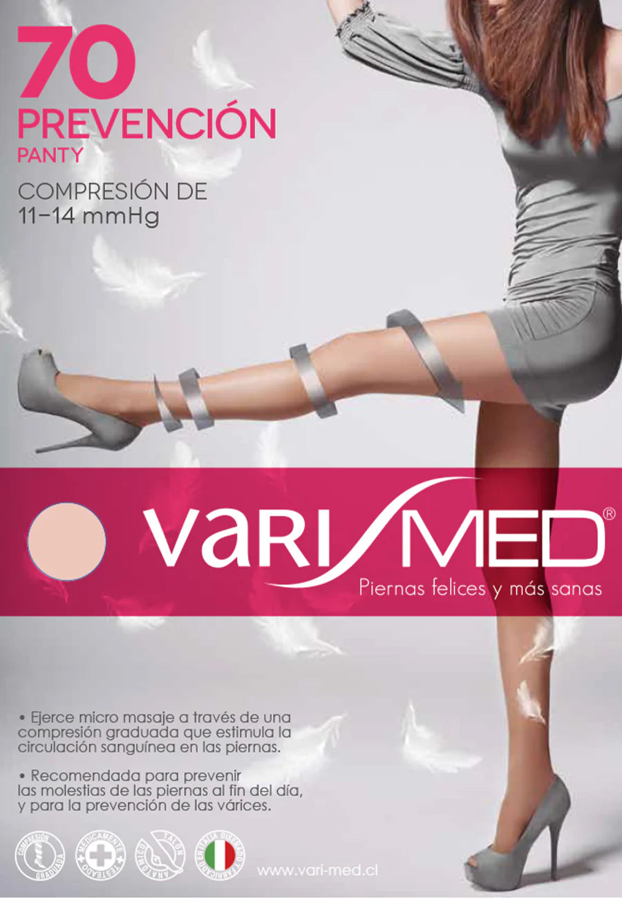 Panty Varimed® 70 DEN | Compresión Graduada 11–14 mmHg | Uso Diario Preventivo