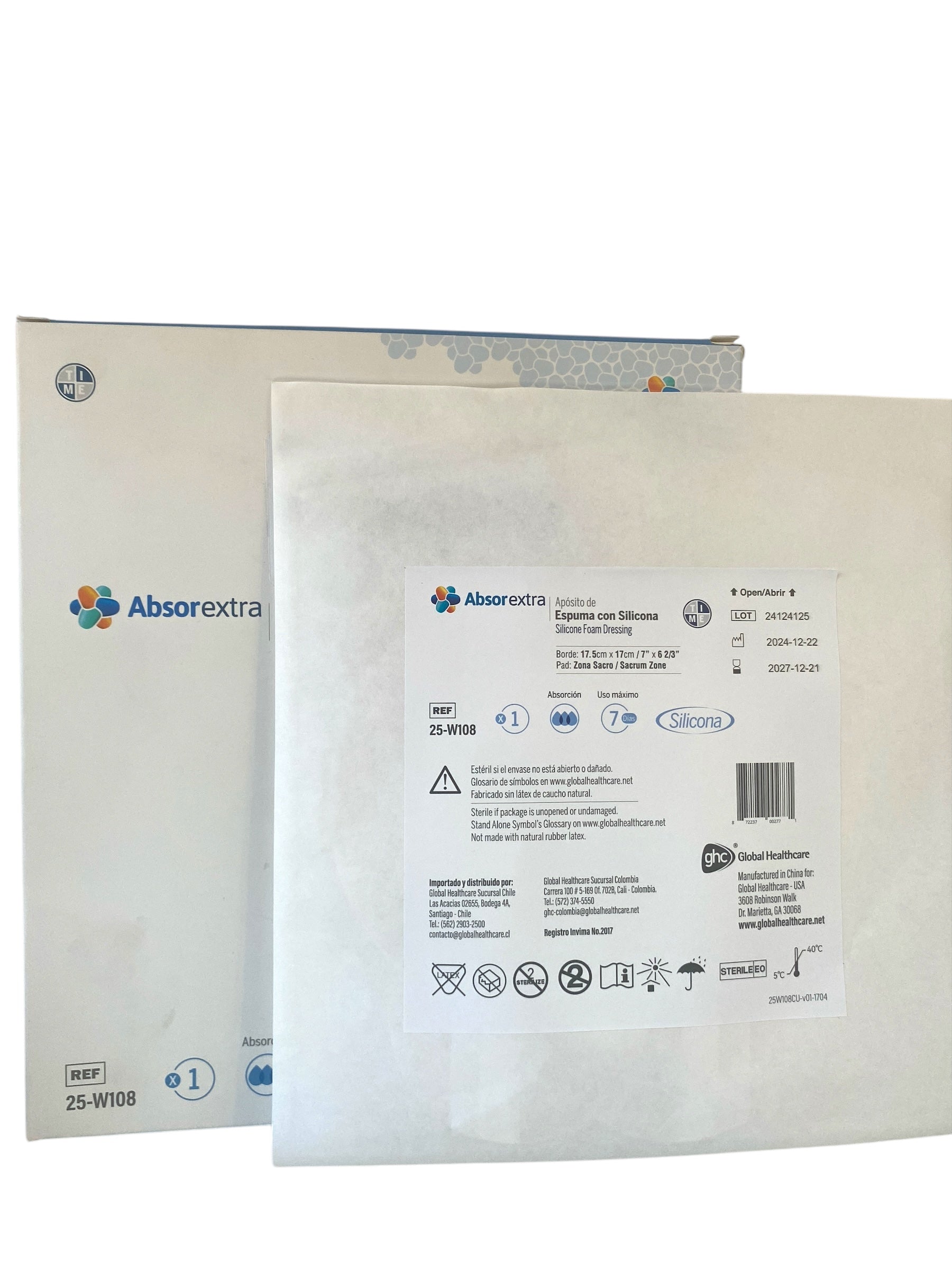 Apósito de Espuma con Silicona Zona Sacra | Absor-extra | 17,5 x 17,5 cm | Unidad