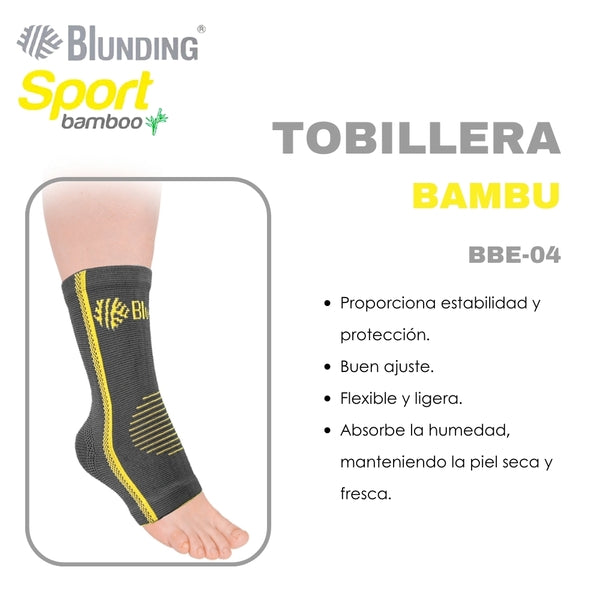 Tobillera Elástica Bambú | Blunding Sport | Talla S, M, L y XL