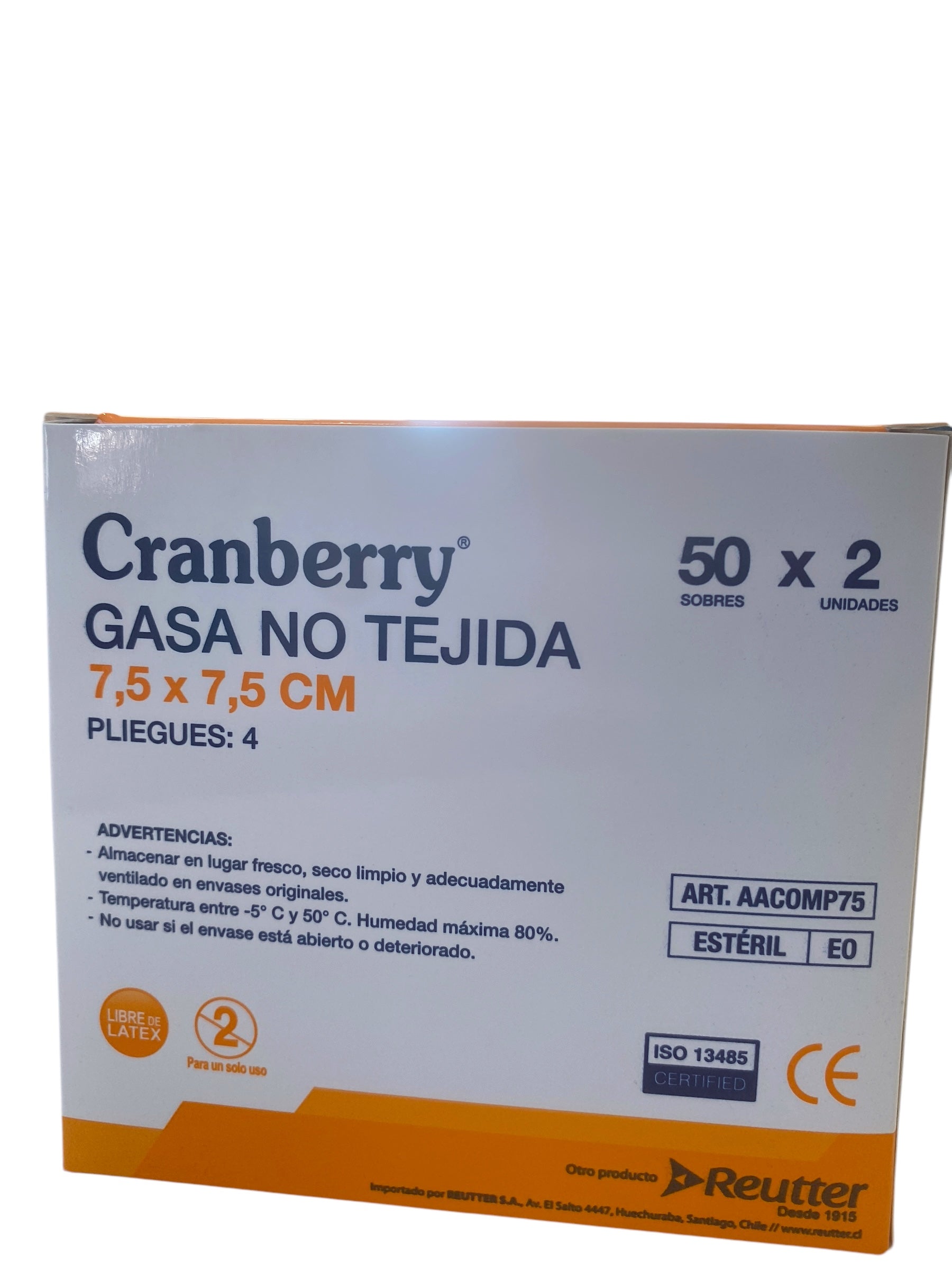 Gasa No Tejida | 7.5 x 7.5 Cm | Cranberry | Unidad