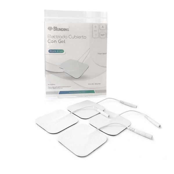 Electrodo | Cubierto Con Gel | Blunding | Pack De 4 Unidades | 40 x 40 mm