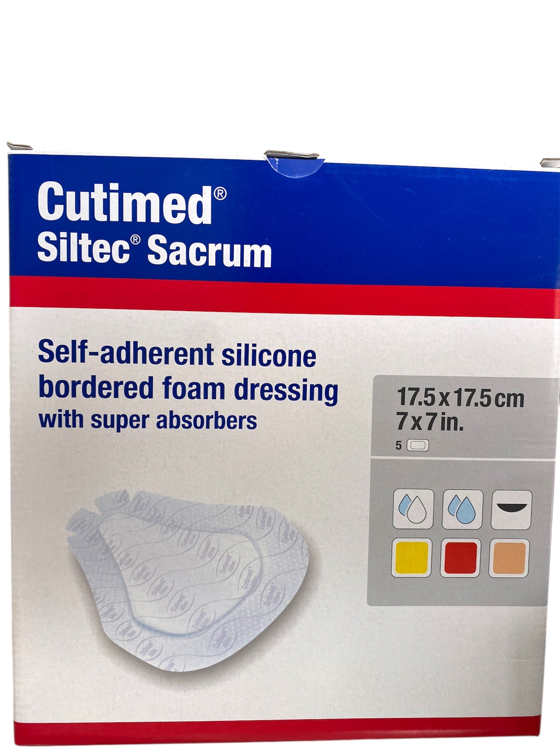 Cutimed Siltec Sacrum | 17,5 cm x 17,5 cm | Zona Sacra | Apósito de Espuma