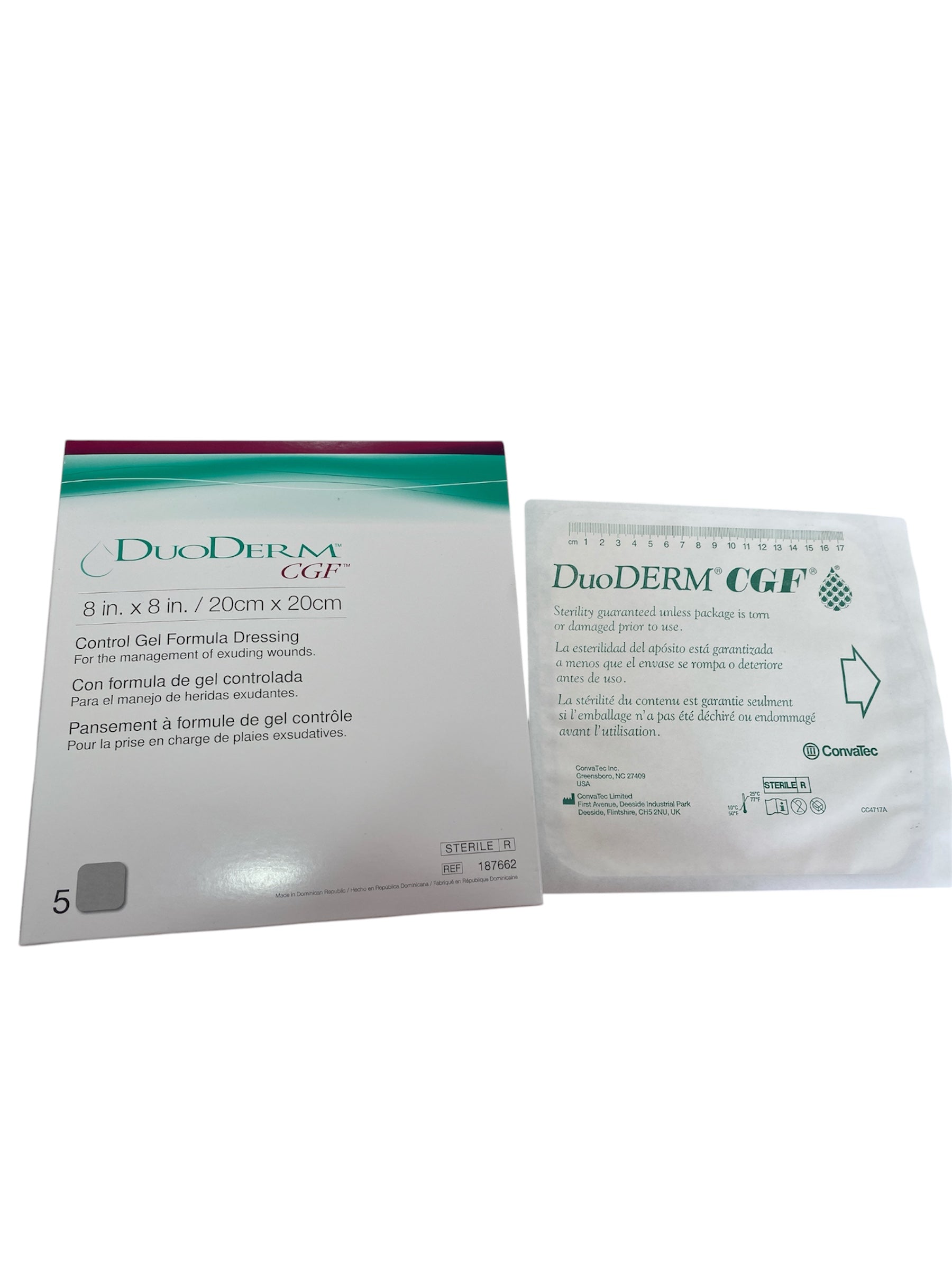 DuoDerm CGF |Apósito Hidrocoloide Con Gel Fluido | 20 x 20 cm | Unidad | Convatec