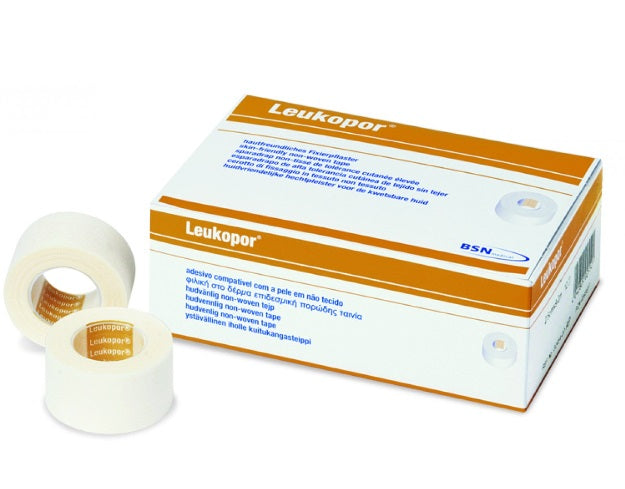 Leukopor Cinta/Tela Adhesiva de Papel microporosa - Color Piel- 5cm x 9,2 m