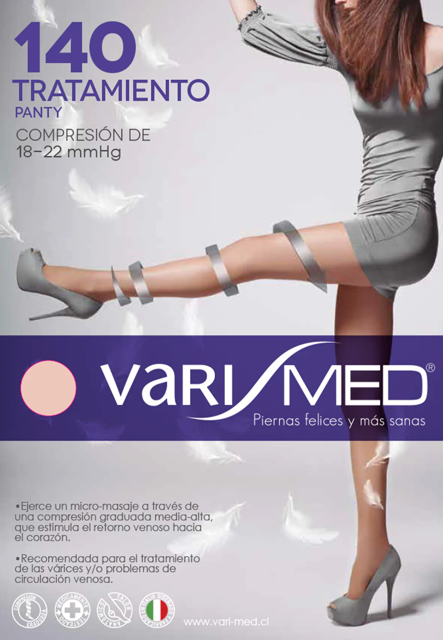 Panty de Compresión Graduada 15-20 mmHg | Varimed® 140 DEN | Nivel Medio | Mujer