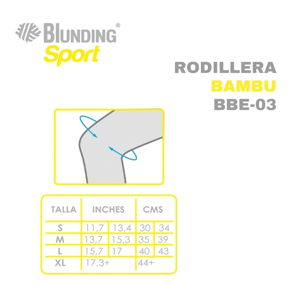 Rodillera Bambú | Pieles Sensibles | Sport | Blunding