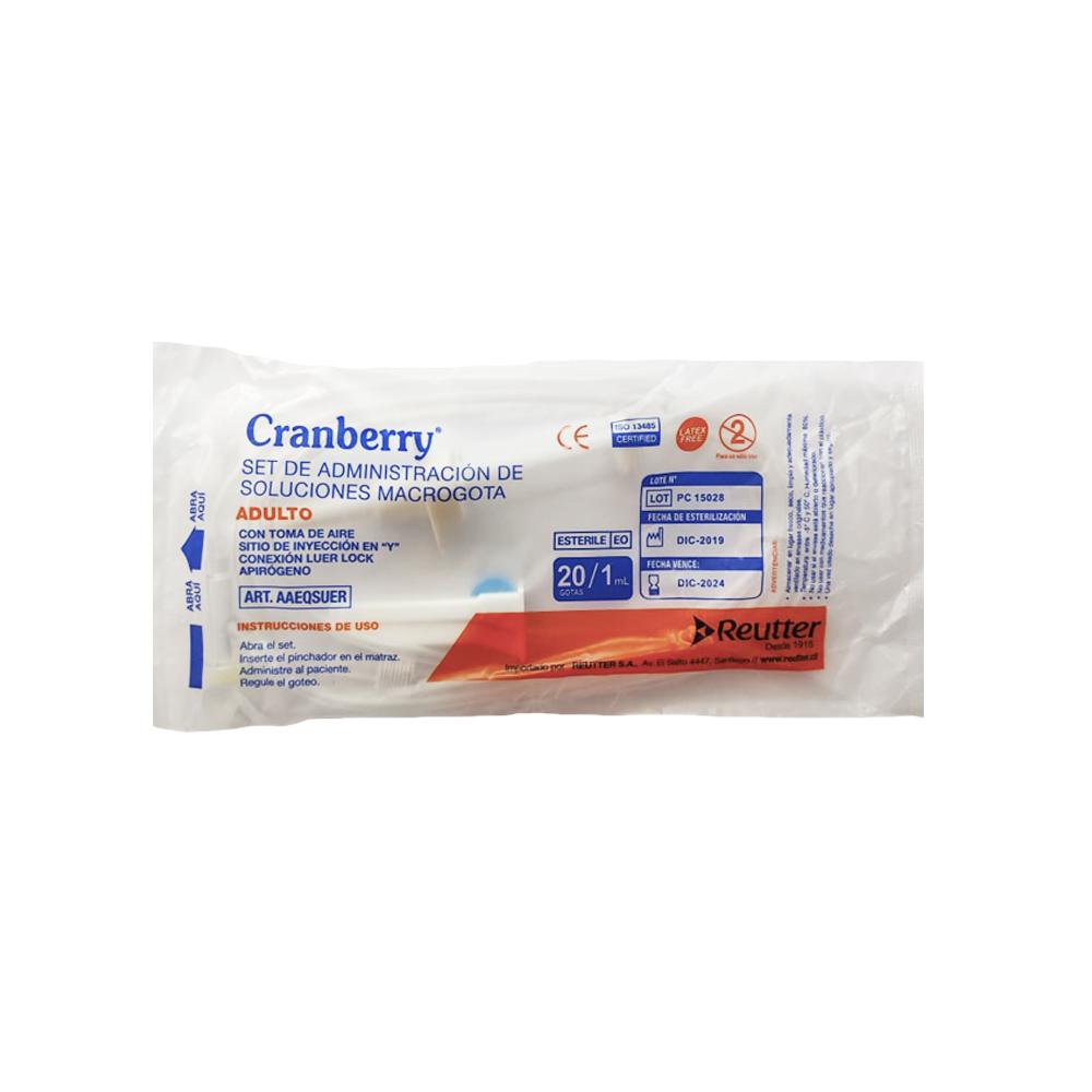 Bajada de suero | 20 gotas/1ML | Adulto | Macrogota  | Cranberry