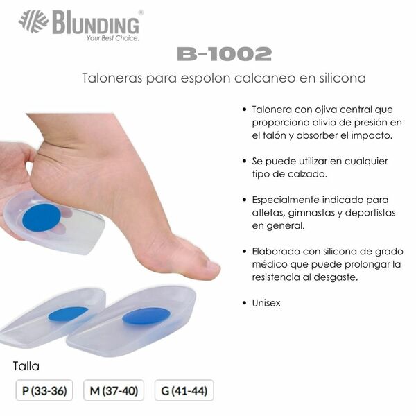 Taloneras Silicona/gel | Espolón Calcáneo | Par Blunding