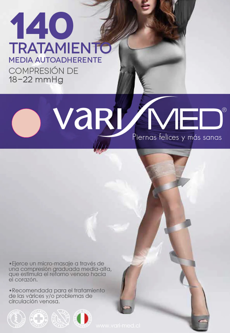 Media de Compresión Graduada hasta el Muslo | Varimed® 140 DEN | 15-20 mmHg (18-22 mmHg) | Compresión Moderada