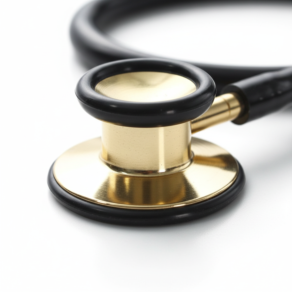 Fonendoscopio Profesional Yuwell Blindado en 24k  | Color Negro | La Cumbre de la Precisión y el Estatus Médico