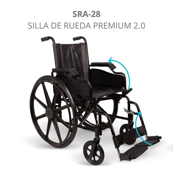 Silla De Ruedas | Premium 2.0 | Brazos Abatibles | Blunding | Tu Libertad merece el máximo estándar